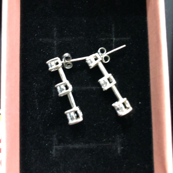 3 Stone (CZ) Earrings - Picture 5 of 14